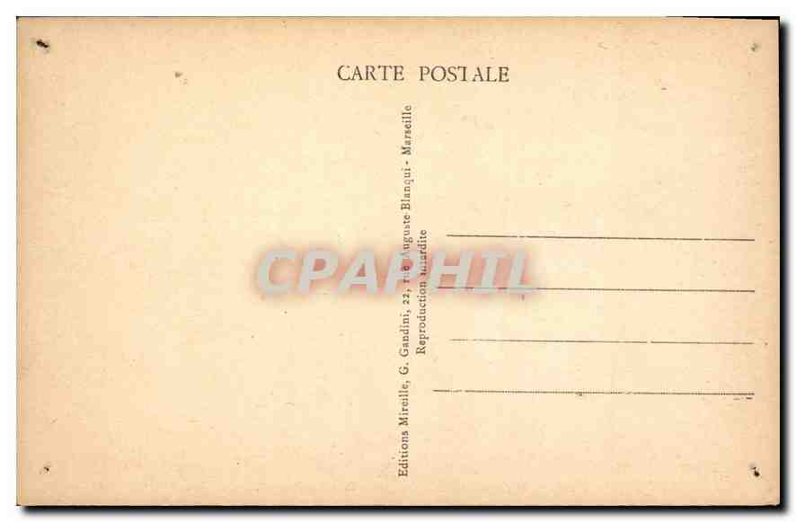CPA Marseille la Corniche le Prophete  — Verso