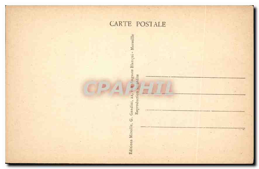 CPA Marseille la Corniche le Prophete  — Verso