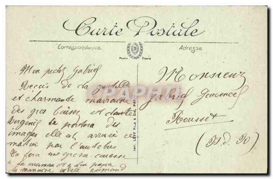 CPA Marseille  — Verso