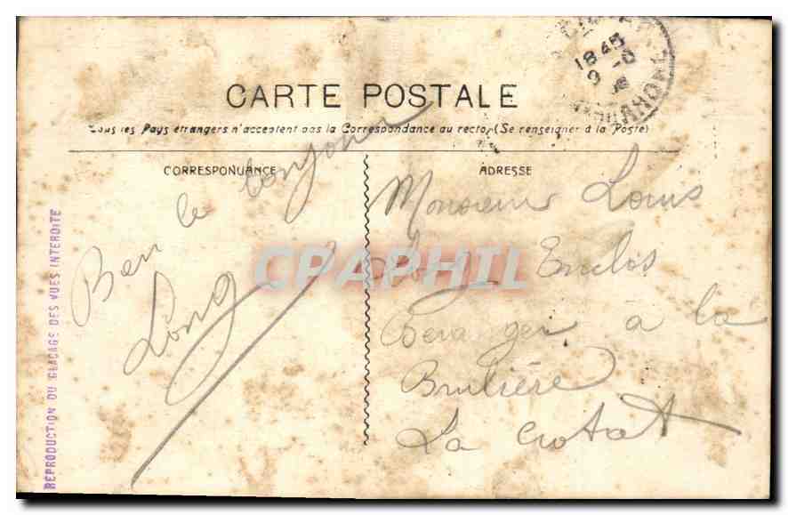 CPA Marseille entree du vieux port  — Verso