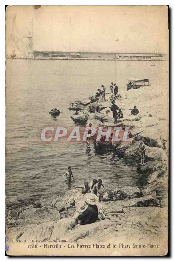 CPA Marseille les Pierres Plates et le Phare Sainte Marie 
