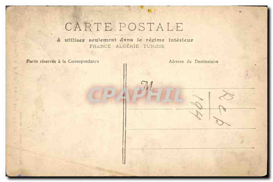 CPA Marseille les Pierres Plates et le Phare Sainte Marie  — Rückseite