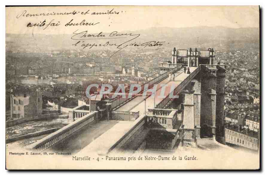 Marseille - Panorama pris de Notre-Dame de la Garde — Phototype E. Lacour, 19, rue Timbaud