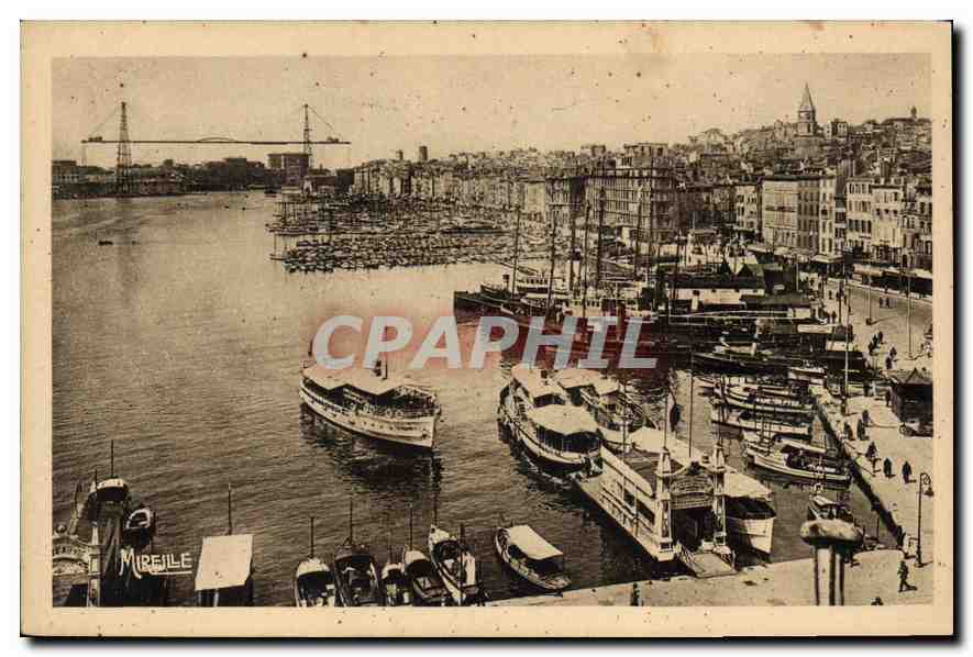 Marseille — Le Vieux Port et le Pont Transbordeur — Éditions Mireille