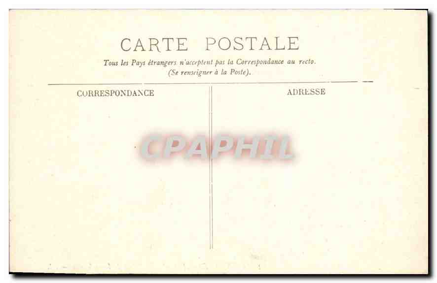 CPA Marseille palais de Longchamp  — Verso