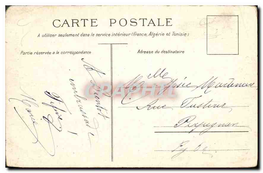 CPA Marseille la Grande Jetee et le Phare Sainte Marie  — Verso