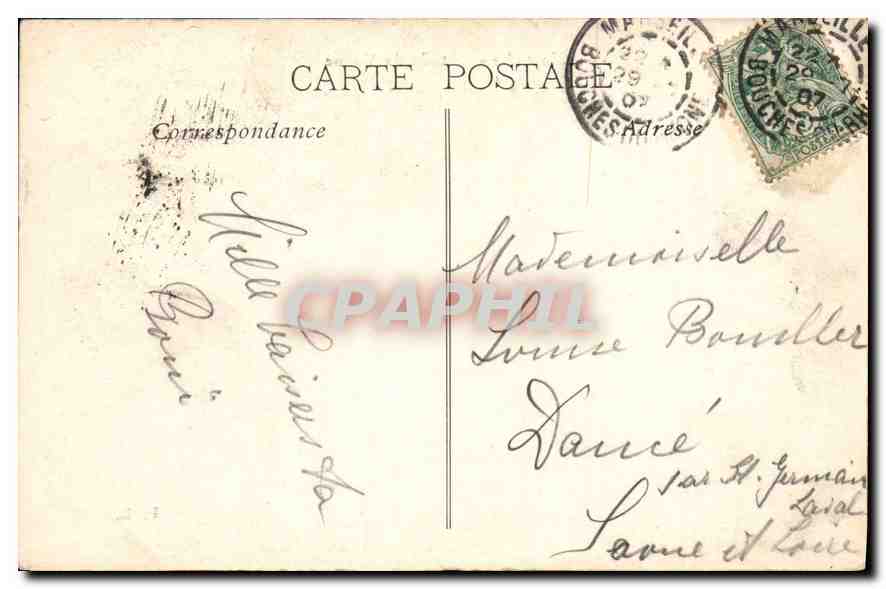 CPA Marseille Etude de vague  — Verso