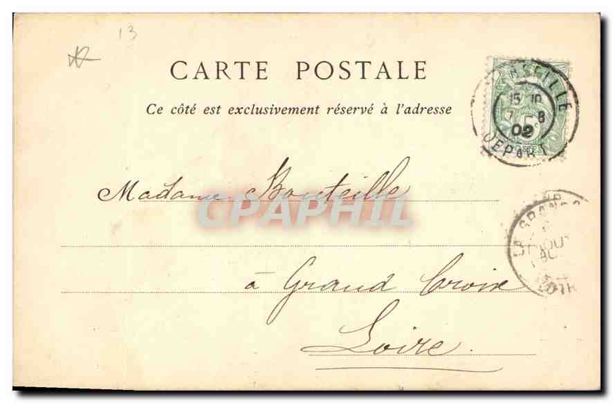 CPA Marseille l'Ascenseur et Notre Dame de la Garde  — Rückseite