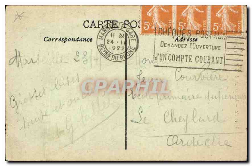 CPA Marseille Ascenseurs de N D de la Garde  — Rückseite