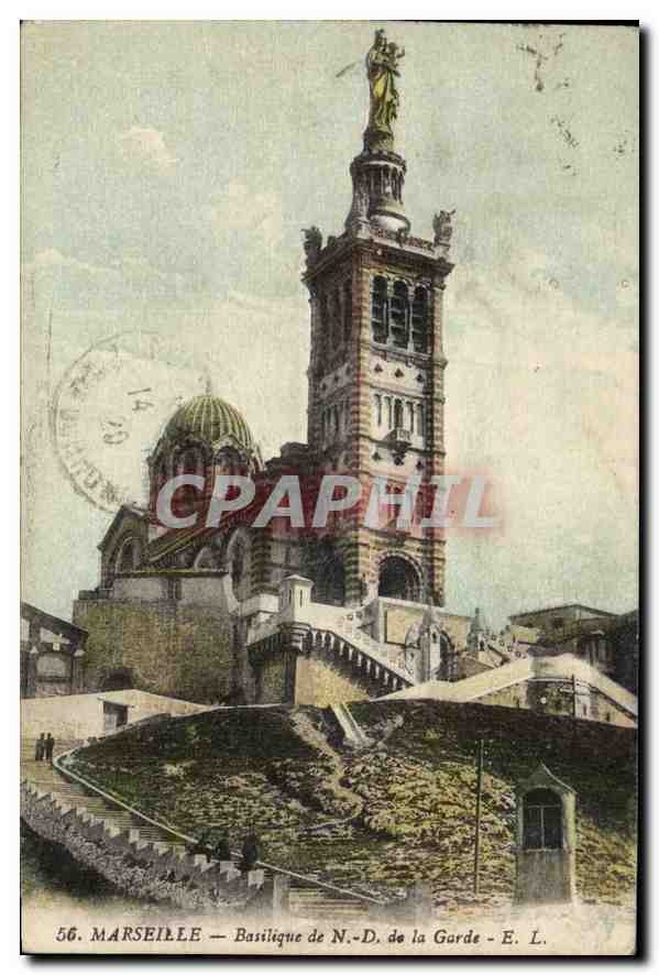 CPA Marseille Basilique de N D de la Garde 