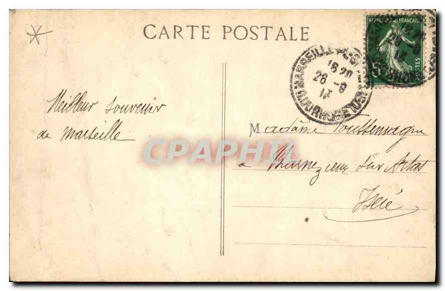 CPA Marseille vue generale  — Verso