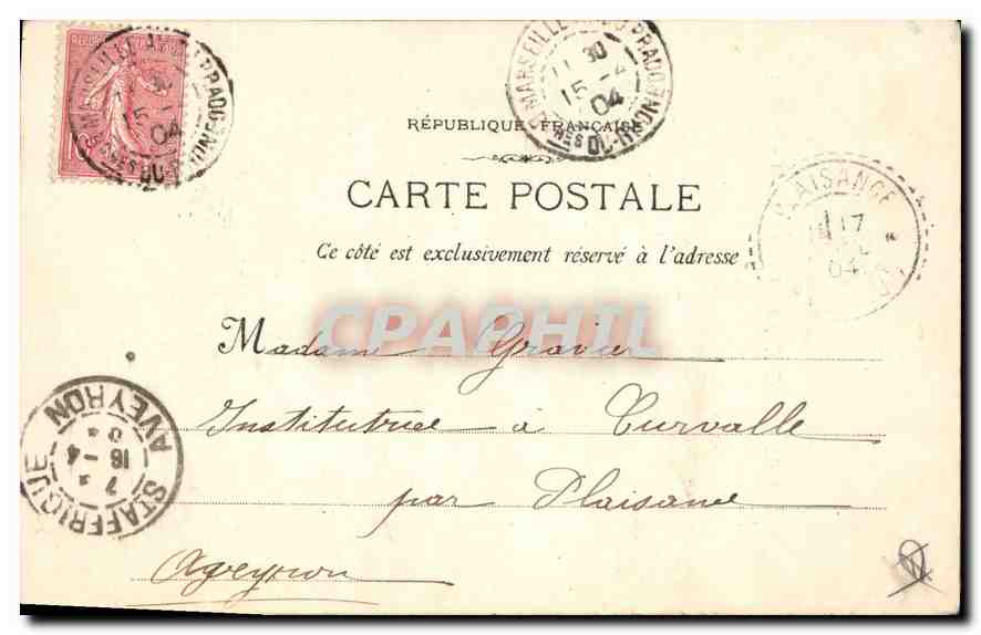 CPA Marseille les Ascenseurs de N d de la Garde  — Rückseite