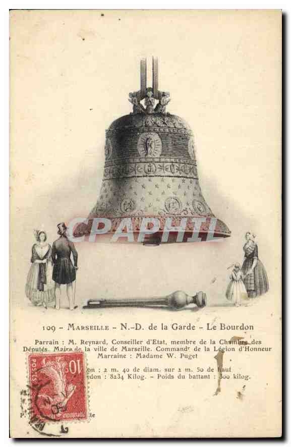 Marseille - N.D. de la Garde - Le Bourdon — Parrain : M. Reynard, Marraine : Madame W. Puget