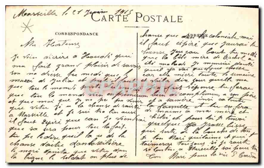 CPA Marseille Notre Dame de la Garde et les Ascenseurs  — Rückseite