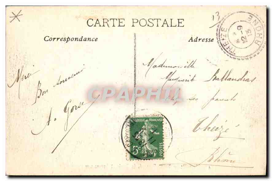CPA Marseille Notre Dame de la Garde et Ascenseurs  — Rückseite