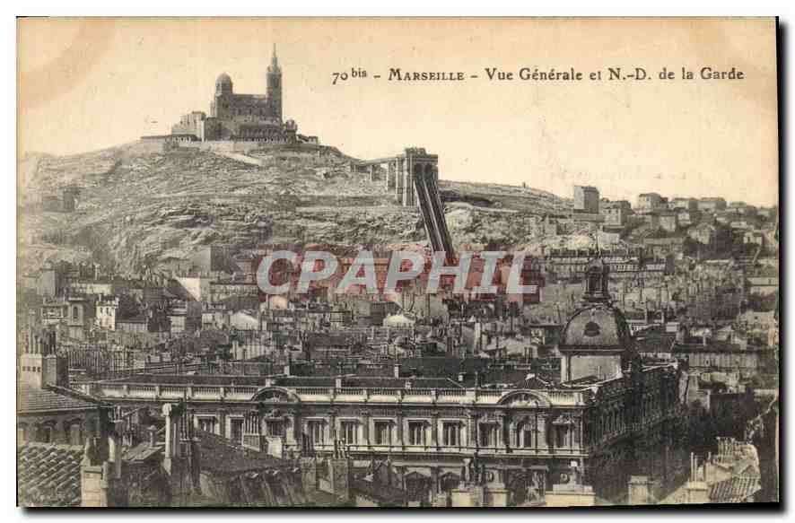 CPA Marseille vue generale et N d de la Garde 