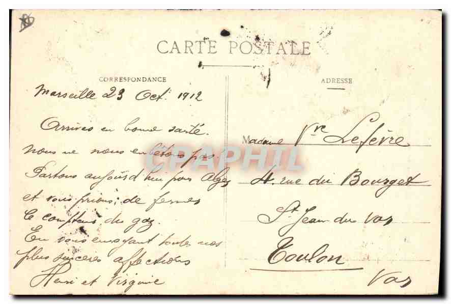 CPA Marseille Ascenseur de Notre Dame de la Garde  — Rückseite