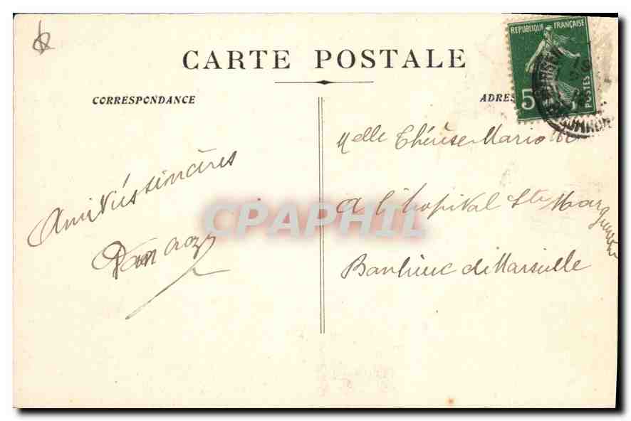 CPA Marseille N D de la Garde  — Rückseite