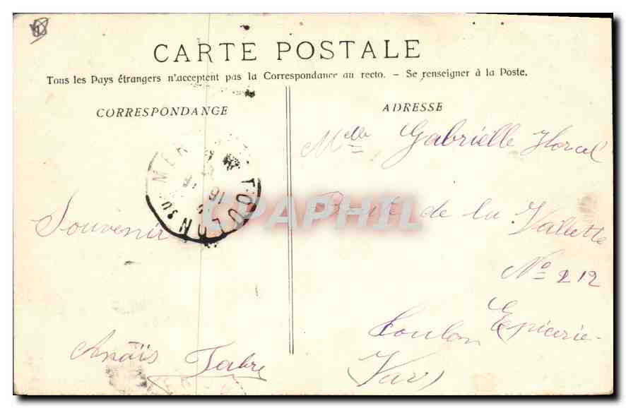 CPA Marseille N D de la Garde  — Rückseite