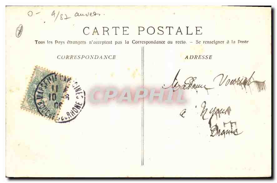 CPA Marseille N D de la Garde  — Rückseite