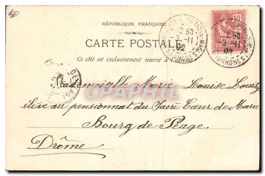 CPA Marseille Notre Dame de la Garde  — Rückseite
