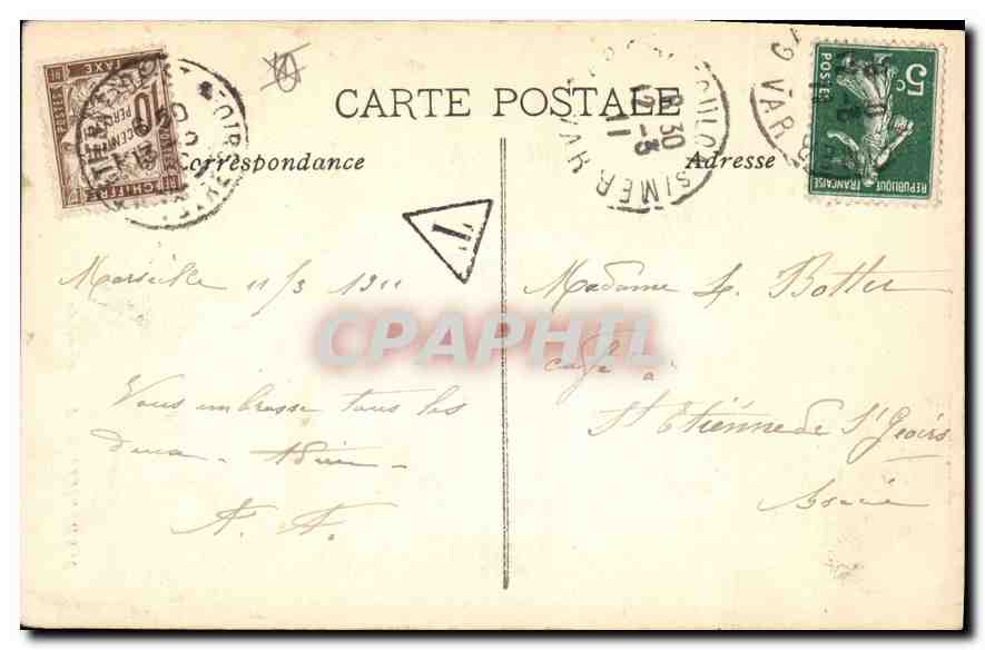 CPA Marseille Ascenseurs de N d de la Garde  — Rückseite