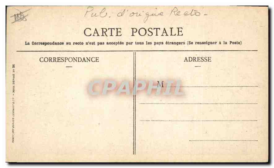 CPA Marseille N D de la Garde le vieux port la Joliette  — Rückseite