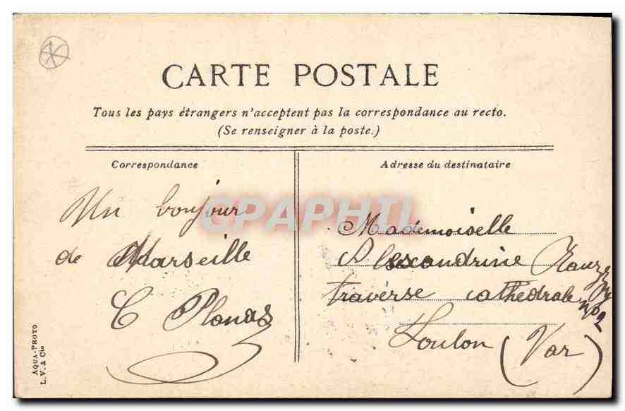 CPA Marseille N D de la Garde  — Rückseite