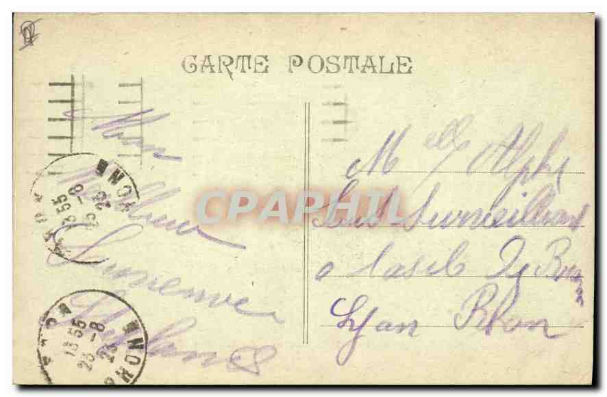 CPA Marseille Ascenseurs de Notre Dame de la Garde Gare de depart  — Rückseite