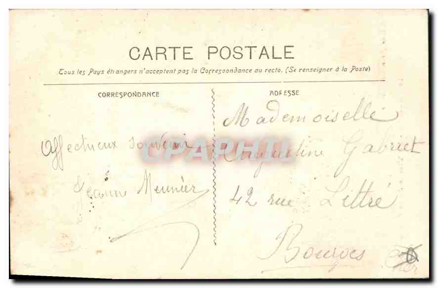 CPA Marseille la Vierge de la Garde  — Rückseite