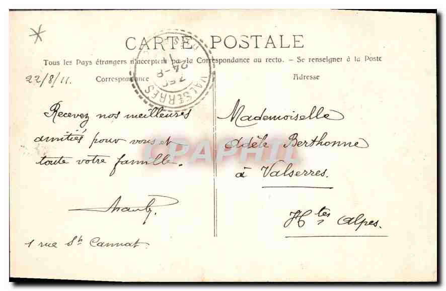 CPA Marseille Ascenseurs et N D de la Garde  — Rückseite