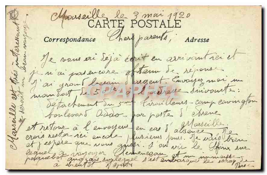 CPA Marseille Ascenseurs de N D de la Garde  — Rückseite