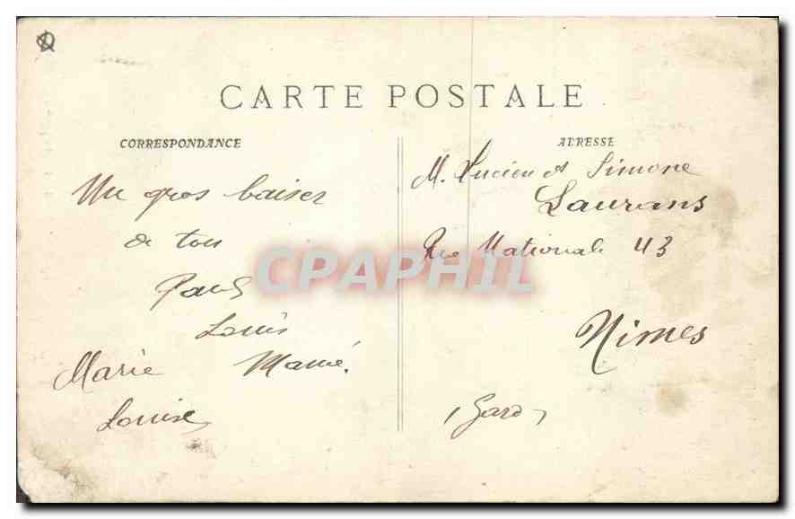 CPA Marseille N d de la Garde  — Rückseite