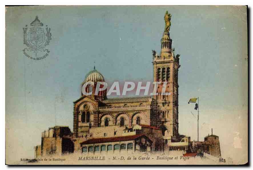 CPA Marseille N d de la Garde basilique et Vigie 