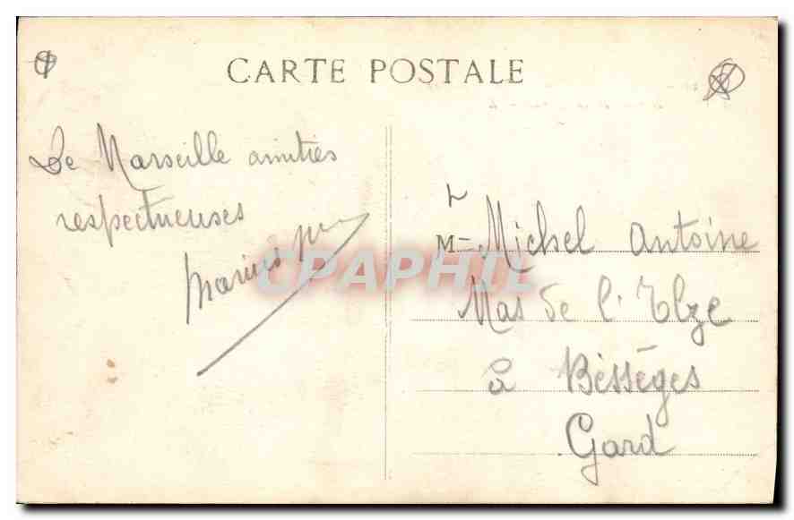 CPA Marseille La basilique de N d de la Garde  — Rückseite