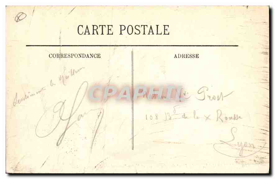 CPA Marseille le Haute des Ascenseurs et Notre Dame de la Garde  — Rückseite
