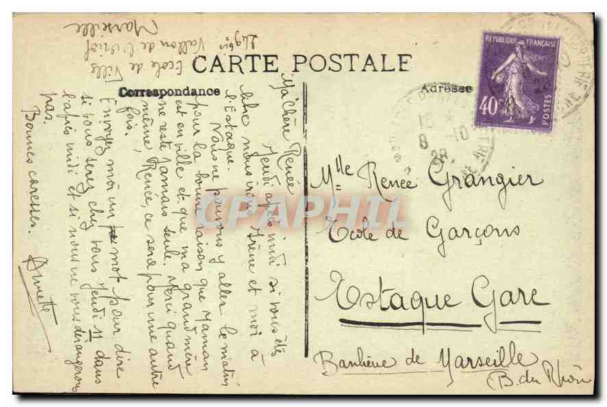 CPA Marseille Bassins de la joliette  — Rückseite
