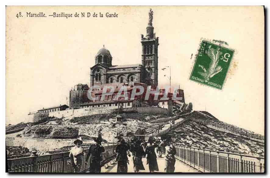 CPA Marseille Basilique de N D de la Garde 