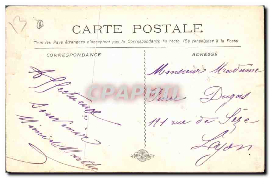 CPA Marseille Ascenseurs La Vierge de la Garde  — Rückseite