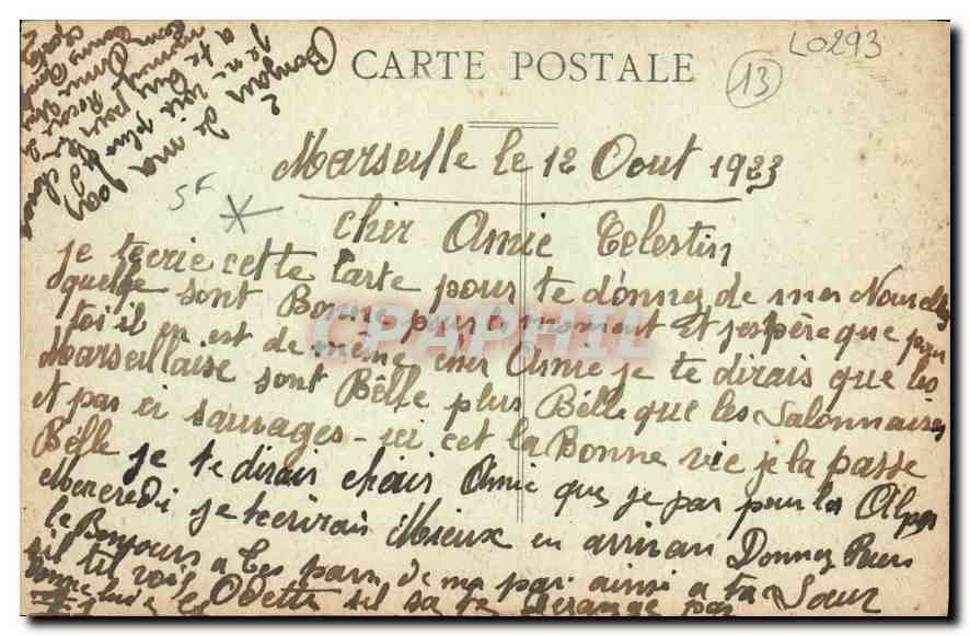 CPA Marseille Ascenseur de Notre Dame de la Garde  — Rückseite