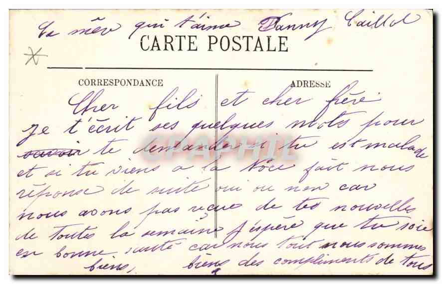 CPA Marseille Notre Dame de la Garde  — Rückseite