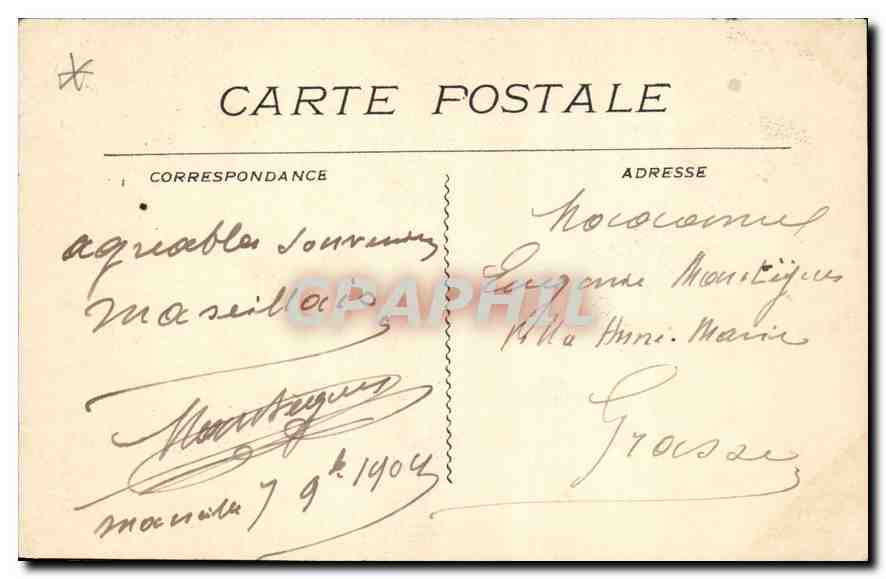 CPA Marseille Ascenseurs de N D de la Garde  — Rückseite