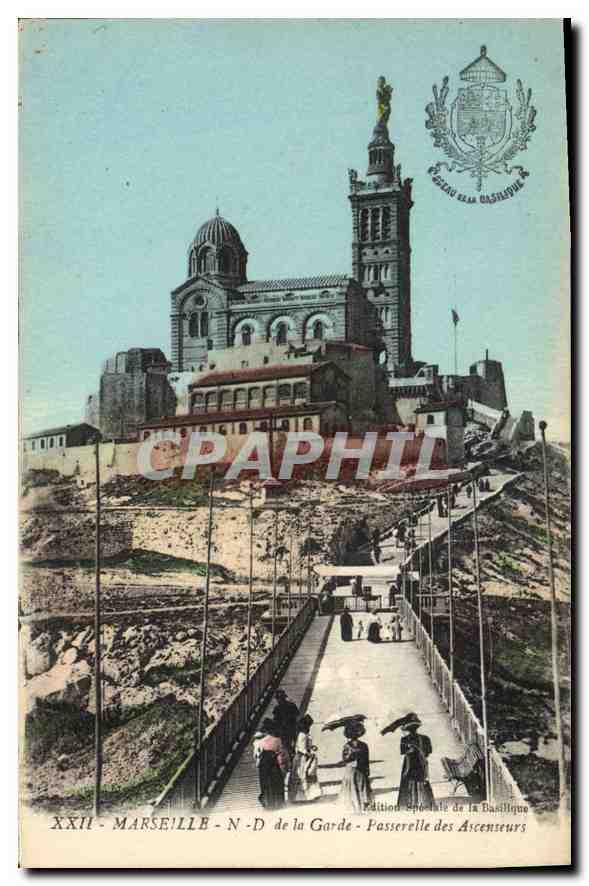 CPA Marseille N D de la Garde Passerelle des Ascenseurs 