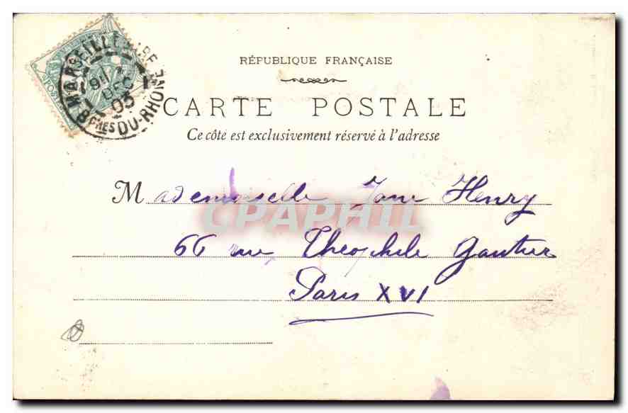 CPA Marseille N D de la Garde  — Rückseite