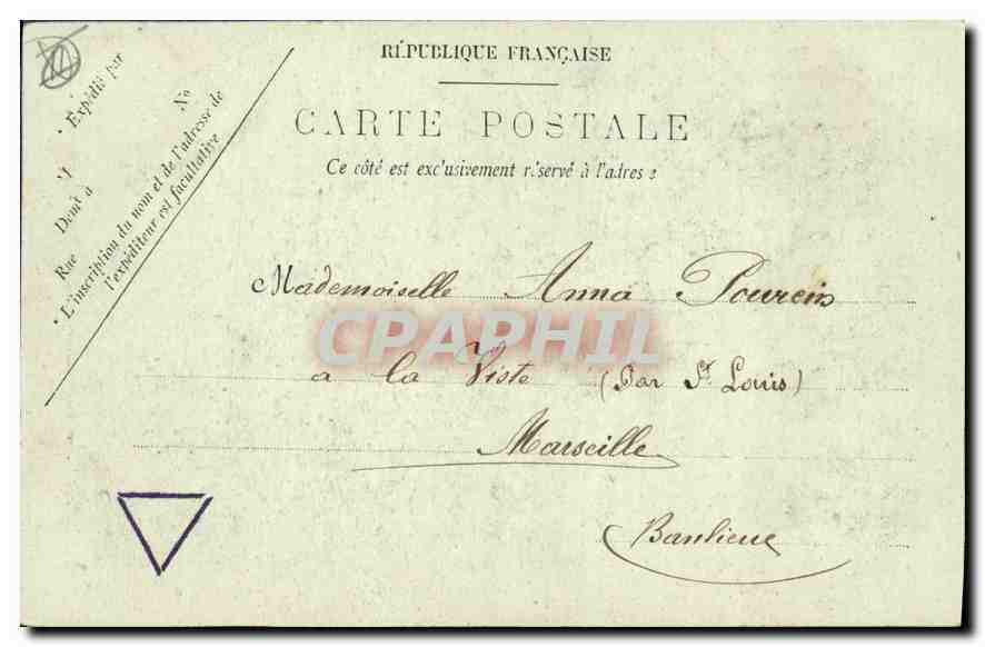 CPA Marseille L'Ascenseur de Notre Dame de la Garde  — Rückseite