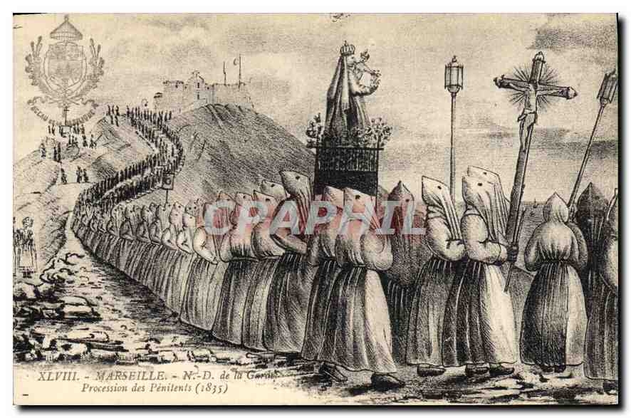 Marsiglia - Nostra Signora della Guardia - Processione dei Penitenti (1835)