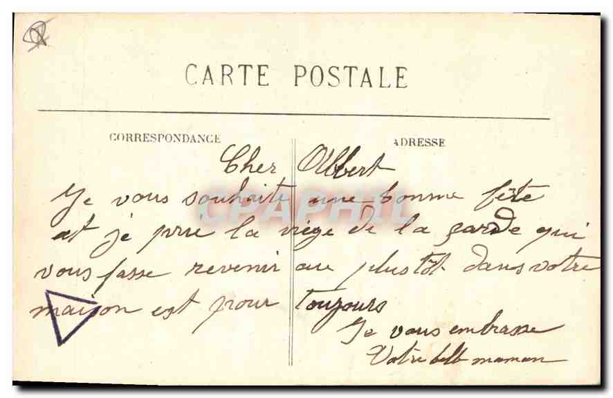 CPA Marseille Notre Dame de la Garde  — Rückseite