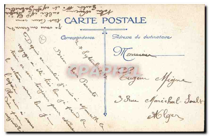 CPA Marseille l'ascenseur de Notre Dame de la Garde  — Rückseite