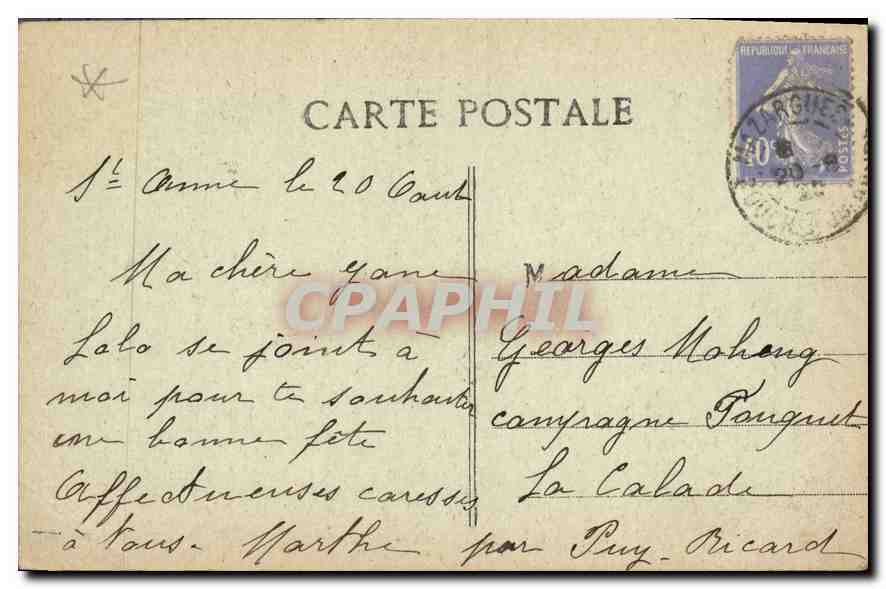 CPA Marseille N D de la Garde  — Rückseite