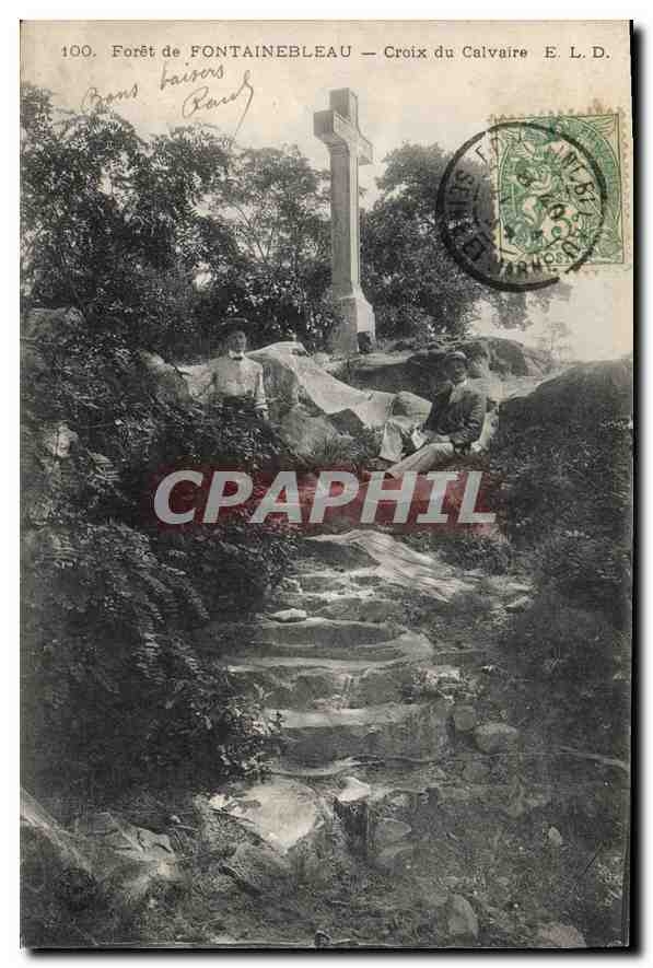 Wald von FONTAINEBLEAU — Kreuz des Calvaire — E. L. D.